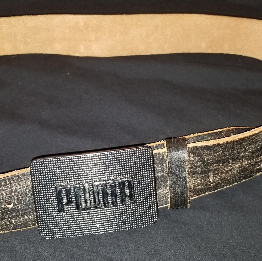 Puma Genuine Leather studded belt